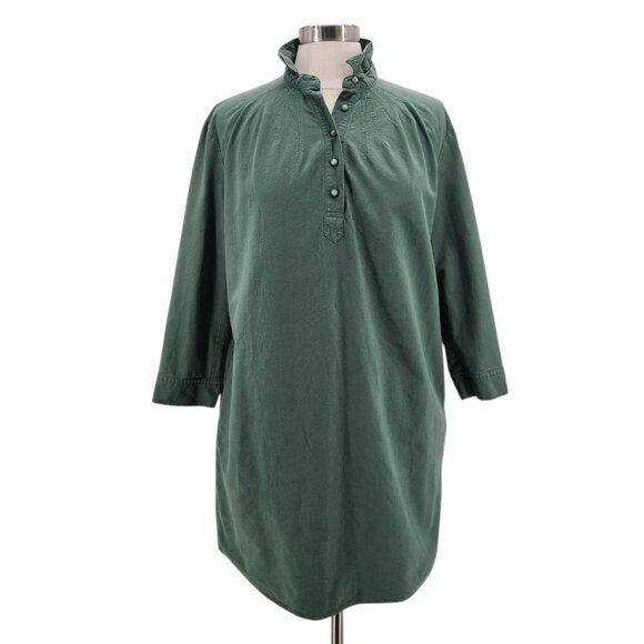 Pomander Place Womens Medium Dress Poly Dress Mini Green Tuckernuck Shirt Dress - Picture 9 of 9